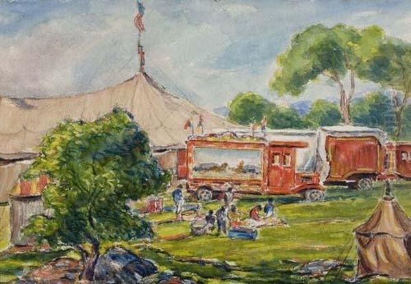 Circus Tents Oil Painting by Reynolds Beal