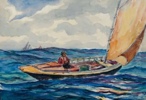 Sailing Dory, Rockport, Massachusetts Oil Painting by Reynolds Beal