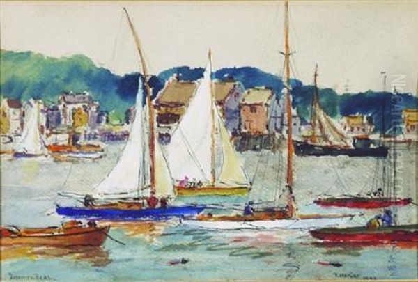 Rockport Oil Painting by Reynolds Beal