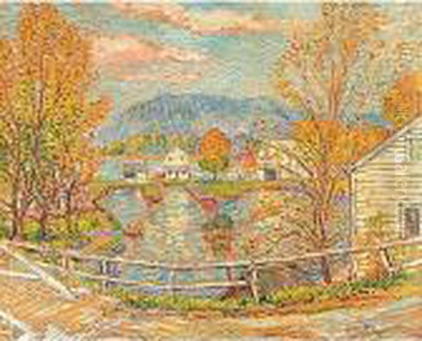 Village By The Hudson River by Reynolds Beal