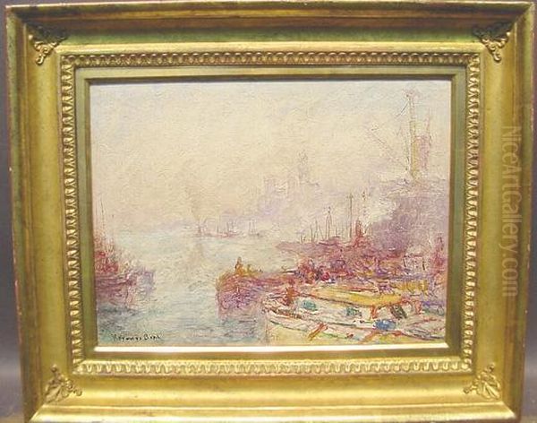 Bears Signature (ll), Titled On The Reverse Oil Painting by Reynolds Beal