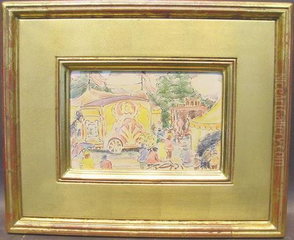 Sells Floto Circus Oil Painting by Reynolds Beal