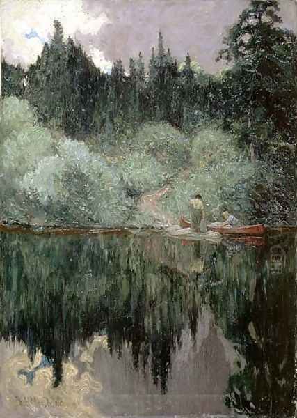 Clearing After Rain, Maganatawan River, Ontario, 1910 Oil Painting by James Edward Hervey MacDonald