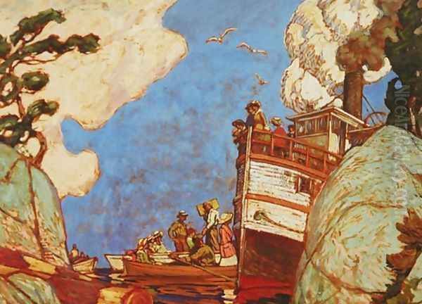 The Supply Boat 1916 Oil Painting by James Edward Hervey MacDonald