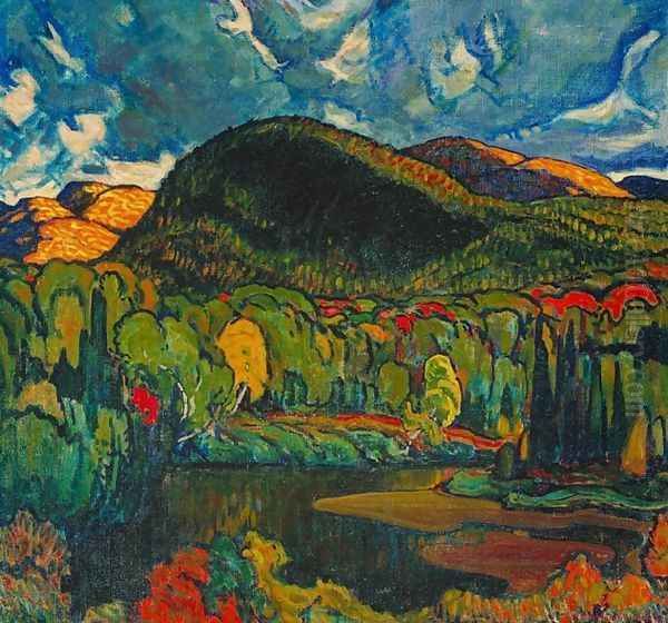 Gleams on the Hills Oil Painting by James Edward Hervey MacDonald