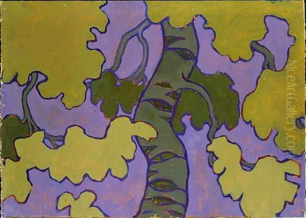 Autumn Poplar Oil Painting by James Edward Hervey MacDonald