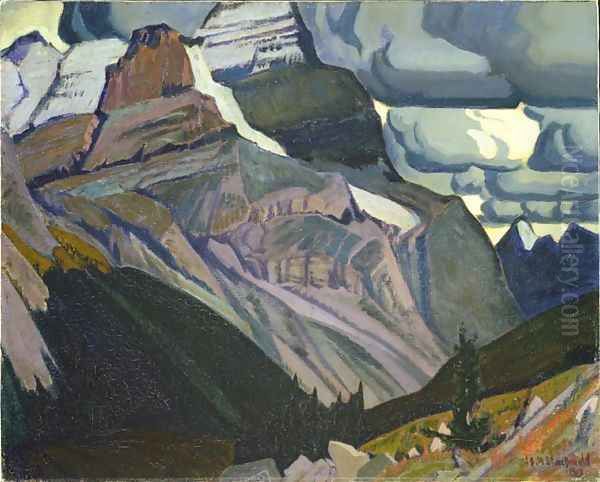 Dark Autumn, Rocky Mountains Oil Painting by James Edward Hervey MacDonald