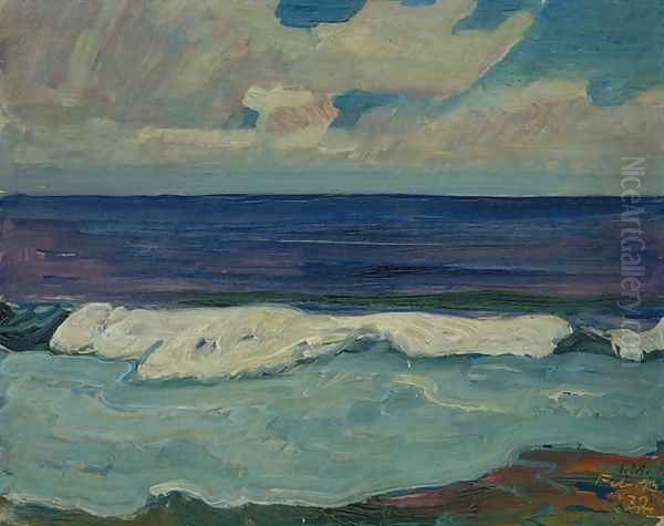 Surf, Barbados I Oil Painting by James Edward Hervey MacDonald