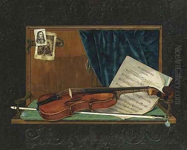 Music, 1896 Oil Painting by John Haberle