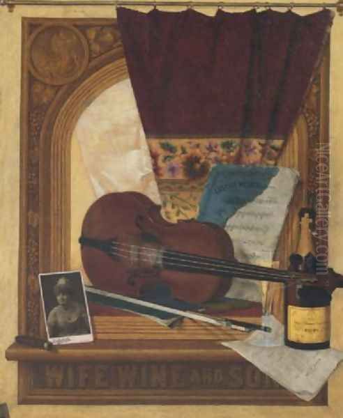 Wife, wine and song, 1889 Oil Painting by John Haberle