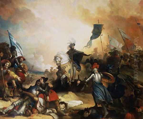 The Battle of Marignan 14th September 1515 1836 Oil Painting by Nicholas Hilliard