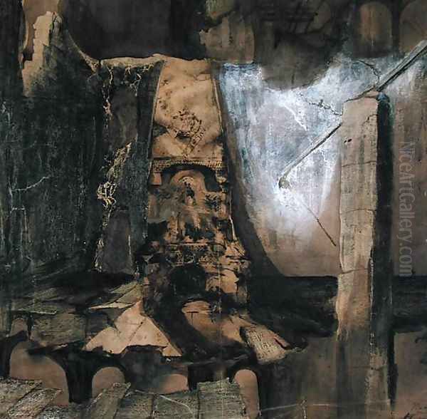 Hic Clavis Alias Porta Ruins Oil Painting by Victor Hugo