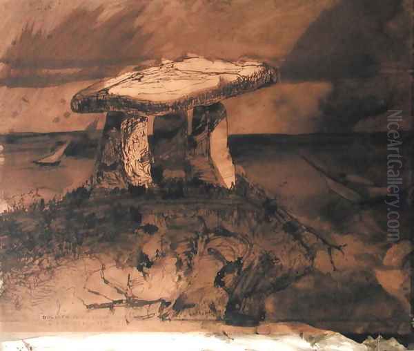 Dolmen ou ma parle la bouche dombre Oil Painting by Victor Hugo