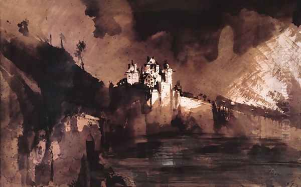 Castle Oil Painting by Victor Hugo