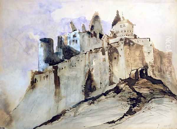 The Chateau of Vianden Oil Painting by Victor Hugo