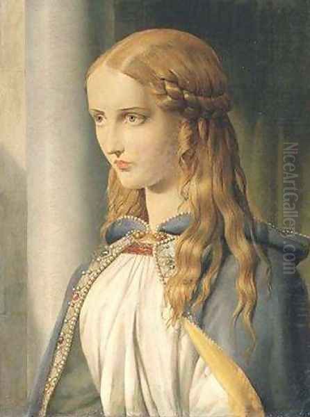 A Young Maiden Oil Painting by John Rogers Herbert