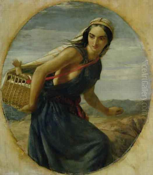 An Israeli Mother Oil Painting by John Rogers Herbert