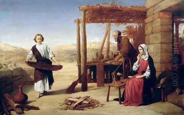 Our Saviour subject to his parents at Nazareth 3 Oil Painting by John Rogers Herbert