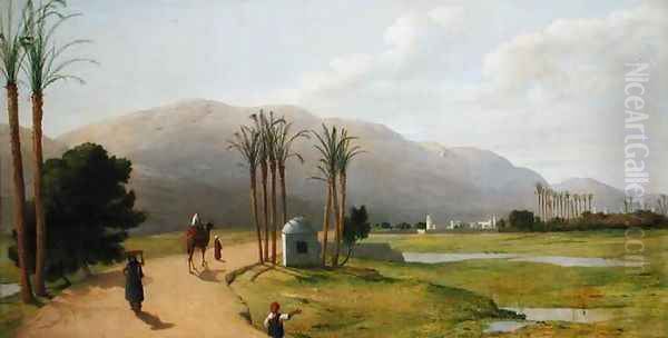 Asyut on the Nile Oil Painting by John Rogers Herbert