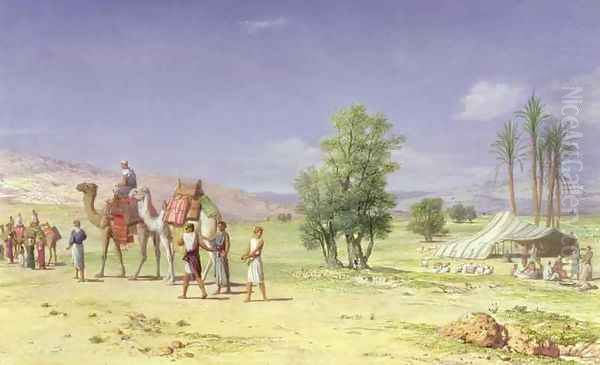 The Madian Merchants Taking Joseph from his Brethren Oil Painting by John Rogers Herbert