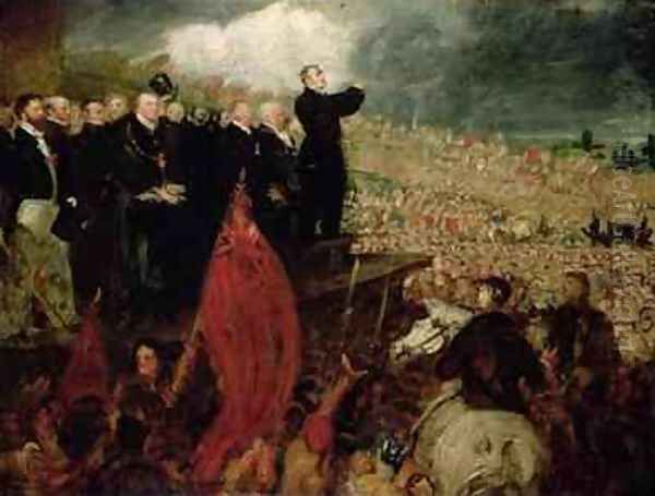 The Meeting of the Unions on Newhall Hill Birmingham Oil Painting by Benjamin Robert Haydon