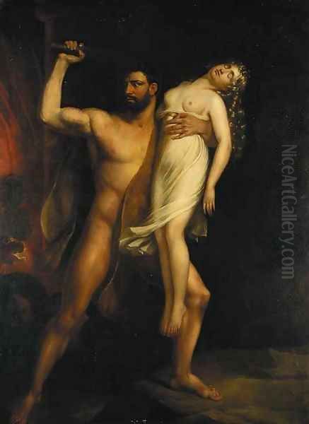 Heracles and Persephone Oil Painting by Benjamin Robert Haydon