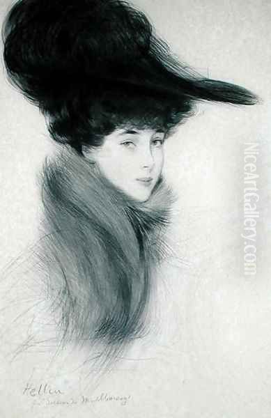 Consuelo Vanderbilt (1877-1964) Duchess of Marlborough, c.1901 Oil Painting by Paul Cesar Helleu