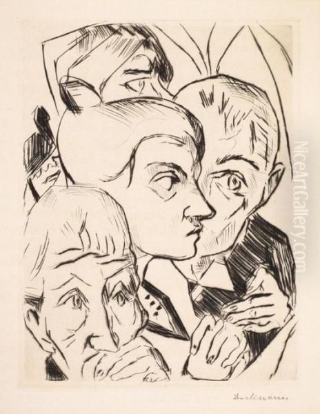 Die Furstin:illustration Zu Kapitel 4 Oil Painting by Max Beckmann