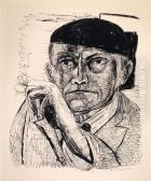 Selbstbildnis Oil Painting by Max Beckmann