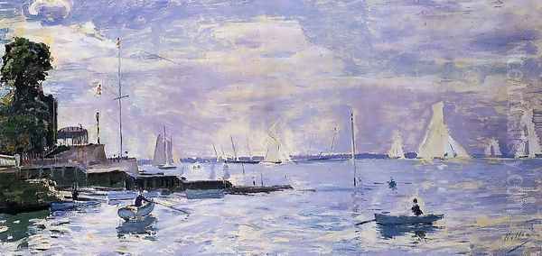 Regatta Oil Painting by Paul Cesar Helleu