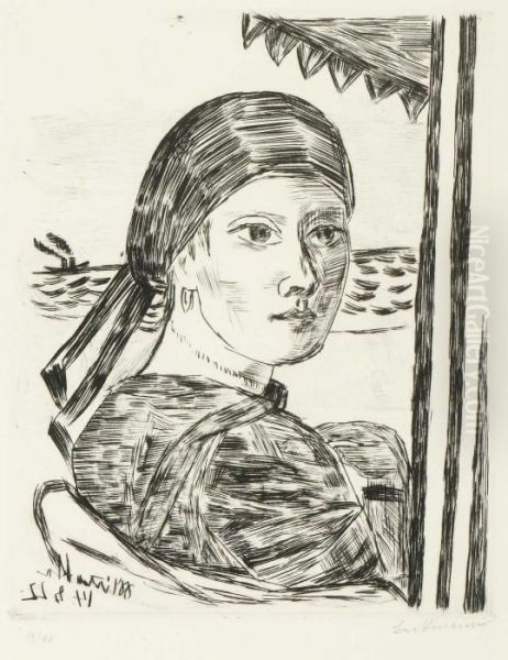 Minette Oil Painting by Max Beckmann