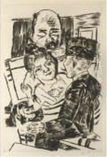 Die Pelzmutze Oil Painting by Max Beckmann