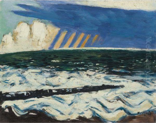 Nordseelandschaft I (gewitter) Oil Painting by Max Beckmann