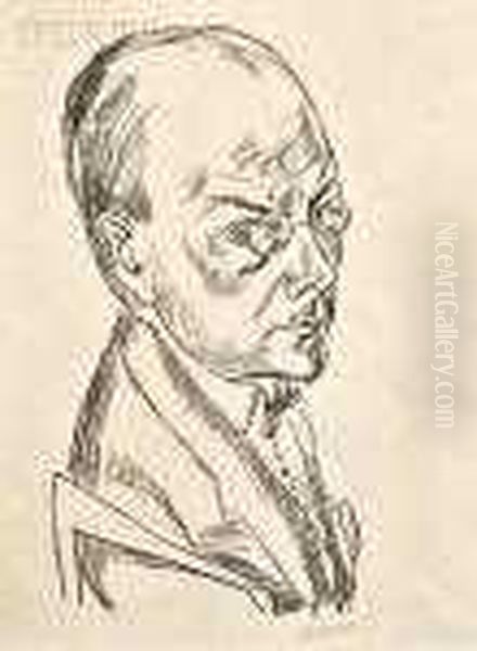 Bildnis Georg Swarzenski Oil Painting by Max Beckmann