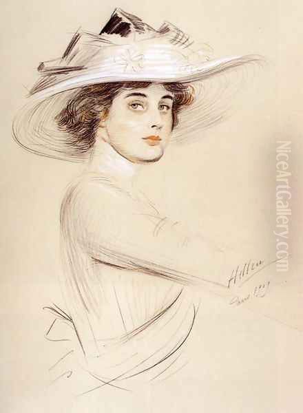 Portrait of a Woman Oil Painting by Paul Cesar Helleu