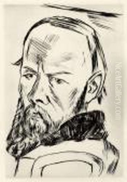 Bildnis Dostojewskis by Max Beckmann