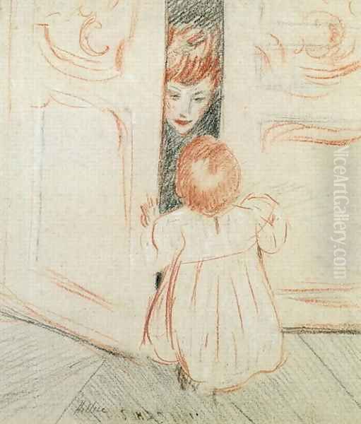 Hide and Seek Oil Painting by Paul Cesar Helleu