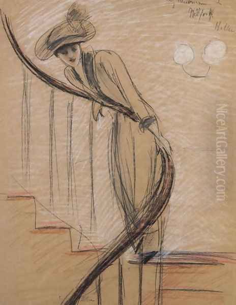 The Staircase Oil Painting by Paul Cesar Helleu