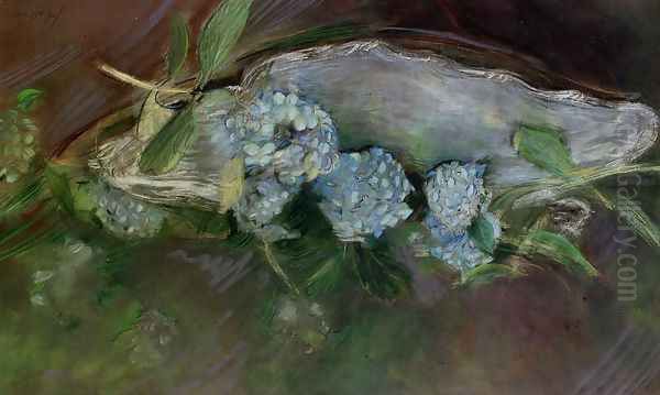 Hydrangeas 2 Oil Painting by Paul Cesar Helleu