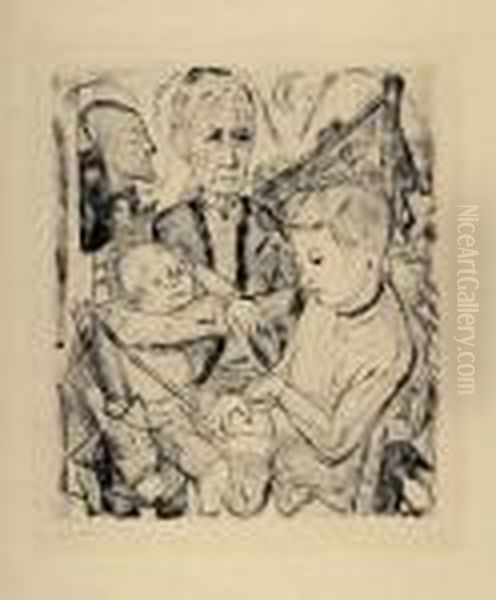 Familienszene by Max Beckmann