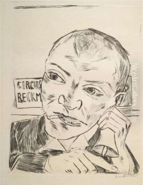 Der Ausrufer Oil Painting by Max Beckmann