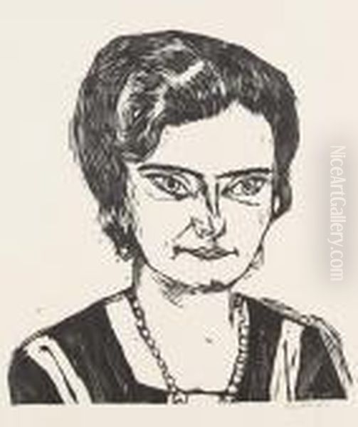 Bildnis Frau H.m. (naila) Oil Painting by Max Beckmann