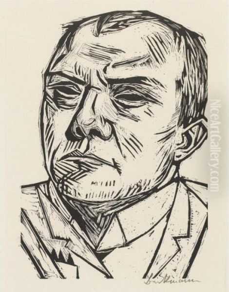 Self-portrait by Max Beckmann