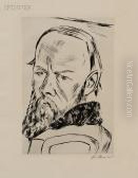 Dostoyevsky Ii Oil Painting by Max Beckmann