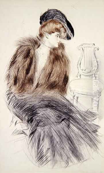 Woman Seated, c.1895 Oil Painting by Paul Cesar Helleu