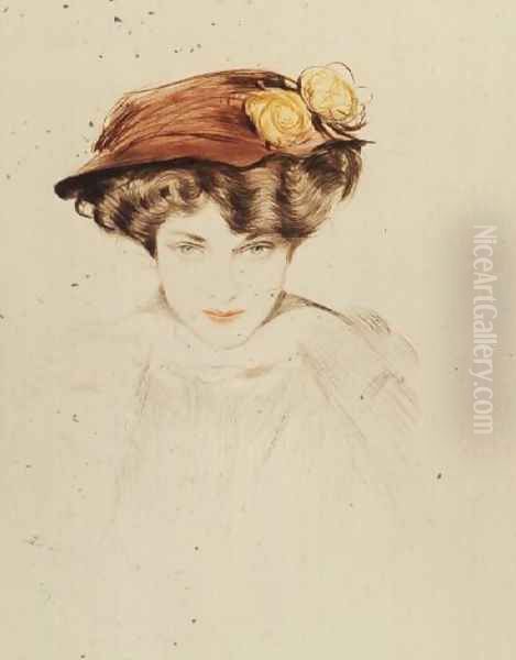 Madame Wolffe Oil Painting by Paul Cesar Helleu