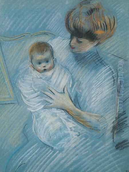 Maternity Oil Painting by Paul Cesar Helleu