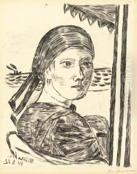 Minette Oil Painting by Max Beckmann