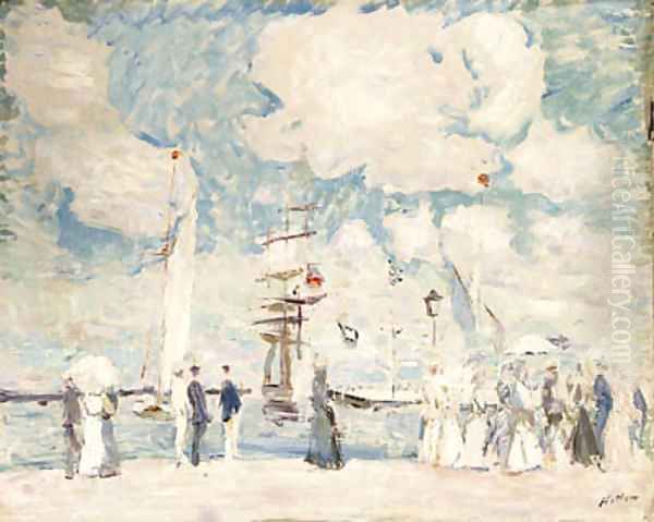 Entre du Bassin de Deauville Oil Painting by Paul Cesar Helleu