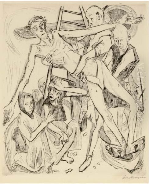 Descent From The Cross by Max Beckmann